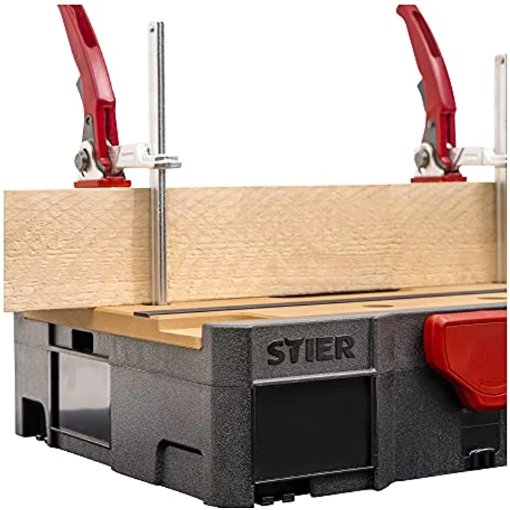 Stier Systainer T-LOC MFT BLACK-Edition, mobiler Werkzeugkoffer mit rutschfester Haftunterlage und flexiblem Stauraum, schwarz – Bild 5