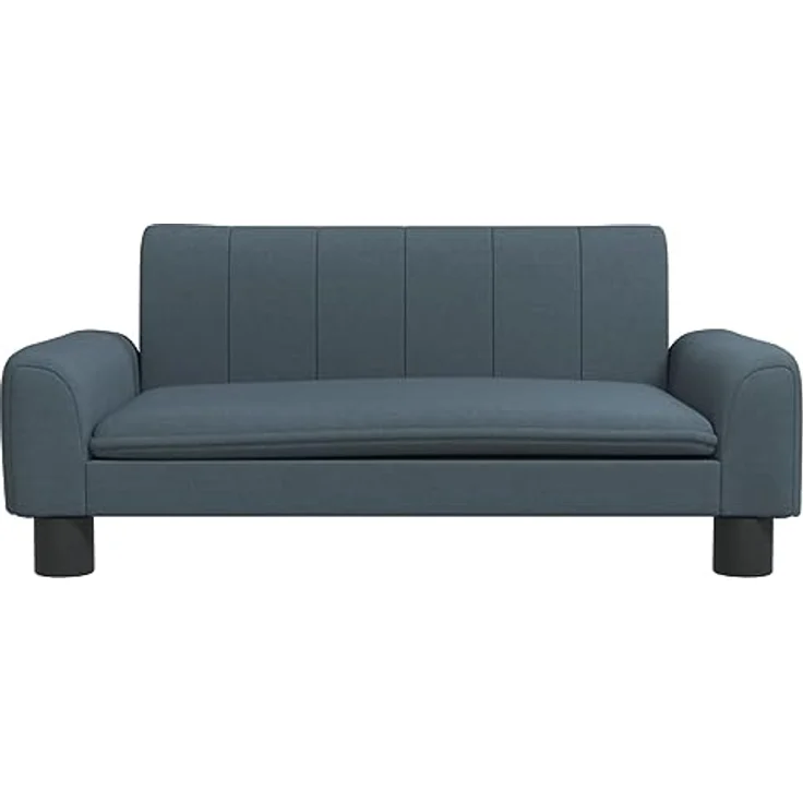 vidaXL Hundebett, Hundekissen mit weicher Polsterung, Hundesofa für kleine Hunde, Dunkelgrau Stoff – Bild 3