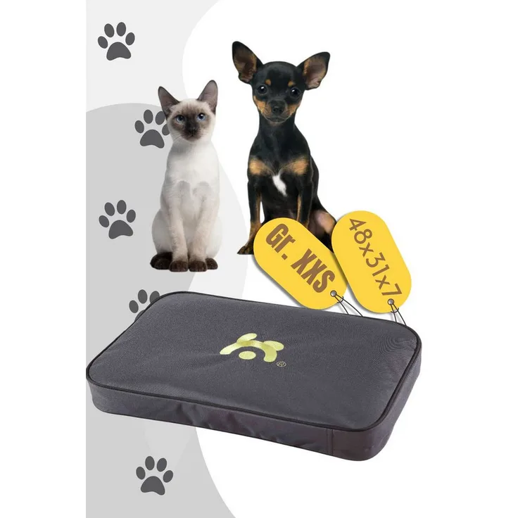 MAELSON Tierbett Lounge Mat für Soft Kennel / Hundekissen, Anthrazit, wasserdichtes Nylon, 7cm dick, abnehmbarer Bezug