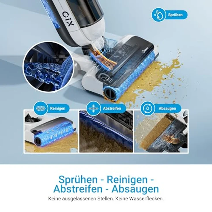 Midea Nass-Trocken-Akkusauger X 10 black, 3 IN 1 Funktion, Selbstreinigung, Kantenreinigung – Bild 3