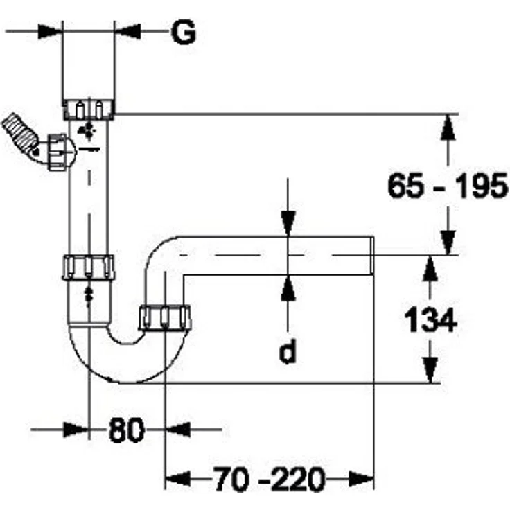 Kunststoff Röhrensiphon DN50 x 1 1-2 Zoll Spülensiphon Sifon Syphon - Haas – Bild 4