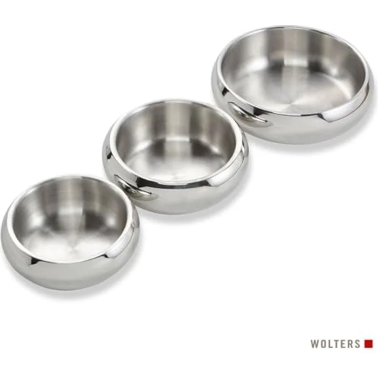Wolters Diner Steel, Futternapf aus rostfreiem Edelstahl mit rutschfestem Boden, in verschiedenen Größen – Bild 3