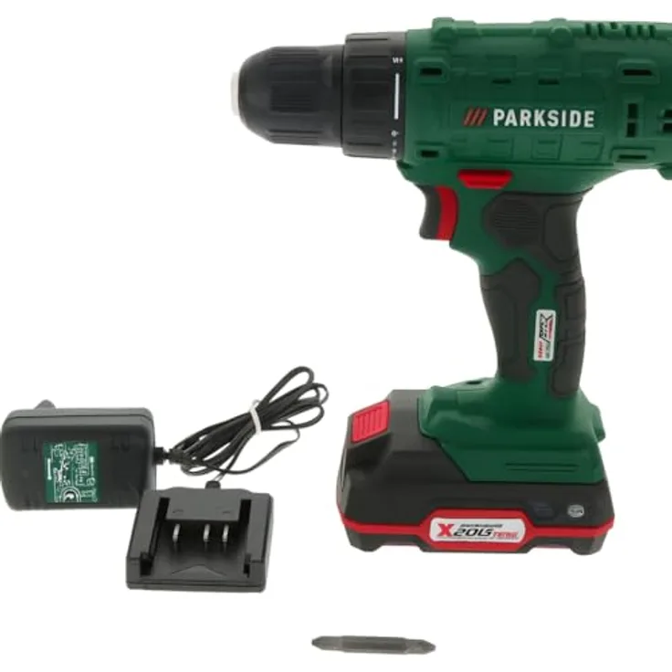 PARKSIDE® 20 V Akku-Bohrschrauber »PBSA 20-Li A1«, mit 2 Ah Akku und Ladegerät, leistungsstarker Motor, LED-Arbeitsleuchte, Aufbewahrungskoffer