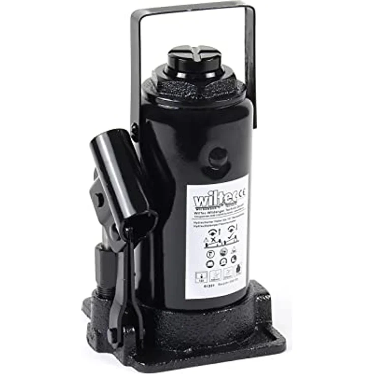 Wiltec Hydraulischer 10t Flaschen-Wagenheber mit Slow down Funktion, Autoheber 205-390 mm – Bild 6