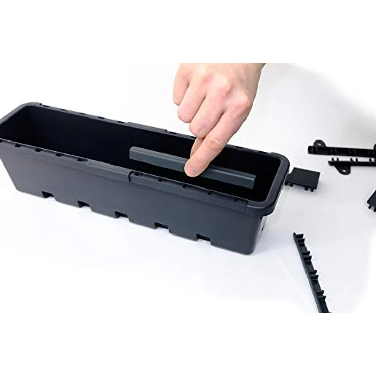 GreenLife Hochbeet / Kräuterbox 3 Stück (3er Set), anthrazit, mit integriertem Zwischenboden – Bild 4