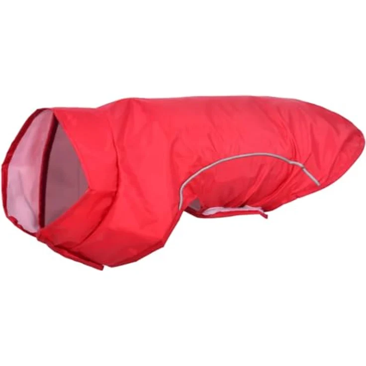 vidaXL Hunde Regenmantel M, wasserdichter Hundemantel mit Reflexstreifen, Polyester, rot, für Welpen – Bild 1