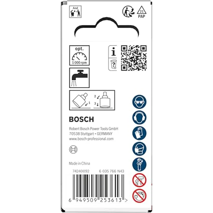 Bosch Lochsäge mit Adapter für Fliesen, Ø 22 mm, langlebig und mit Sechskantschaft für Dreibackenfutter und 1/4-Zoll-Innensechskant – Bild 4