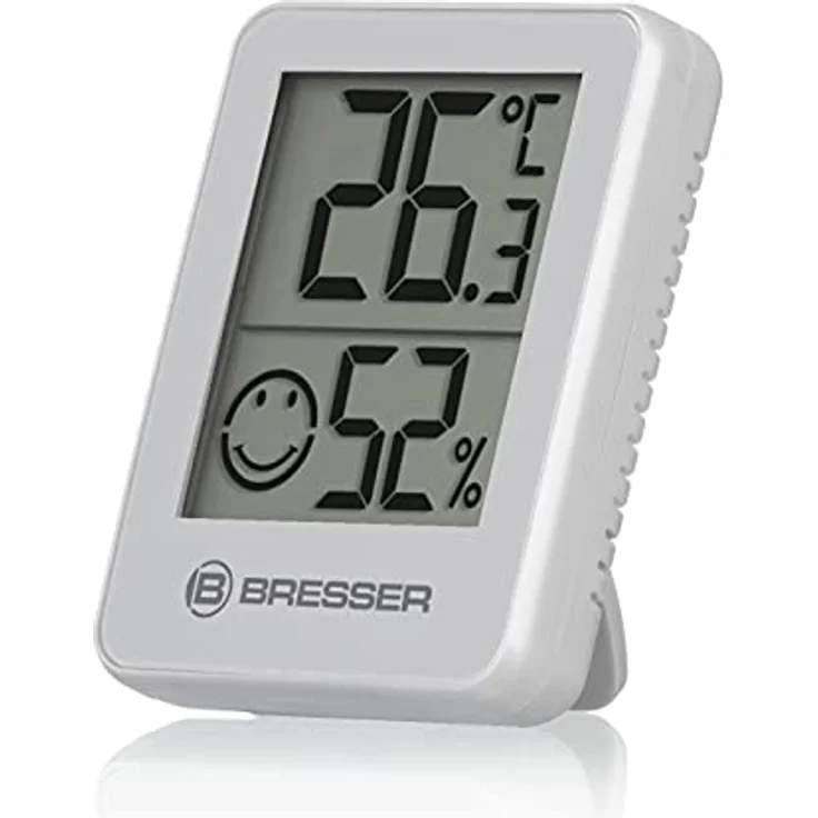 Bresser Thermometer Hygrometer Temeo Hygro Indicator 6er Set zum Aufstellen oder zur Wandmontage mit Raumklima-Indikator, weiß – Bild 3