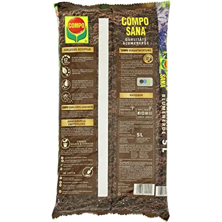 COMPO Sana Qualitäts-Blumenerde 5 Liter – Bild 6