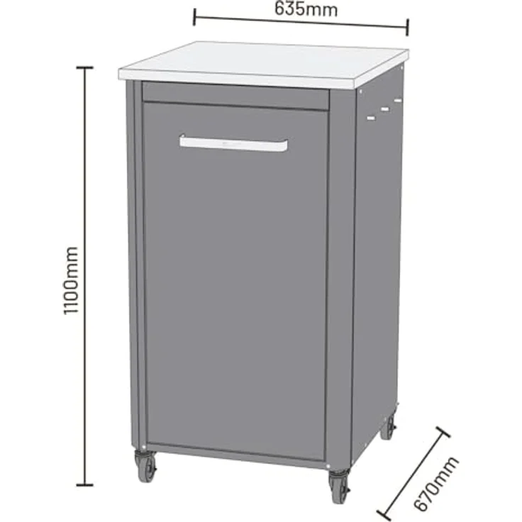 Cozze Outdoor Küche, hohe Aussenküche mit Edelstahl-Arbeitsplatte und kombinierbarem Design – Bild 3