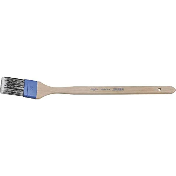 Wistoba 352740 Heizkörperpinsel 1 Stück, Krex Kunstfasern, blaue Kunststoff-Fassungen, lange rohe Holzstiele – Bild 1