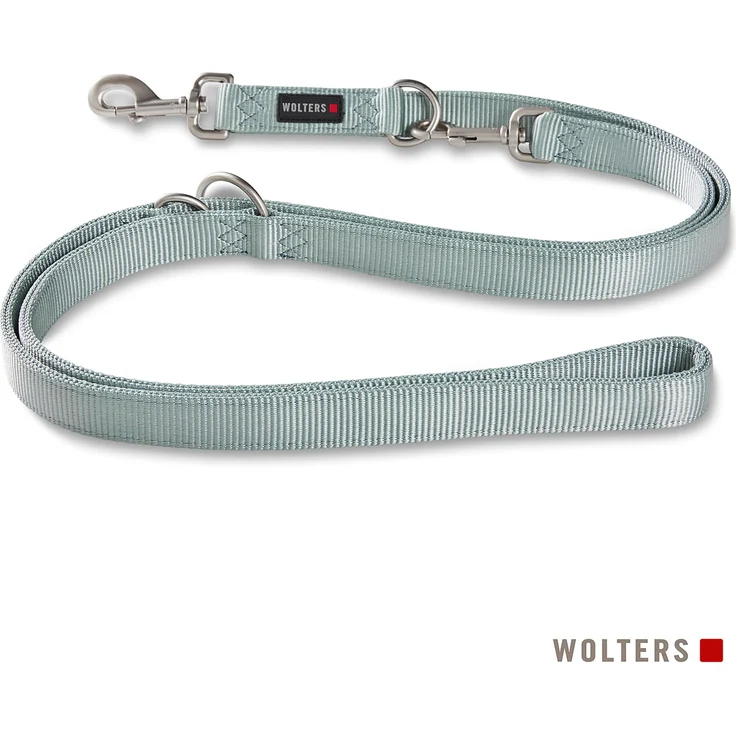 Wolters Professional Führleine Gr.L 200 cm x 2,0 cm, dreifach verstellbar, doppellagiges Gurtband, salbei grün – Bild 1