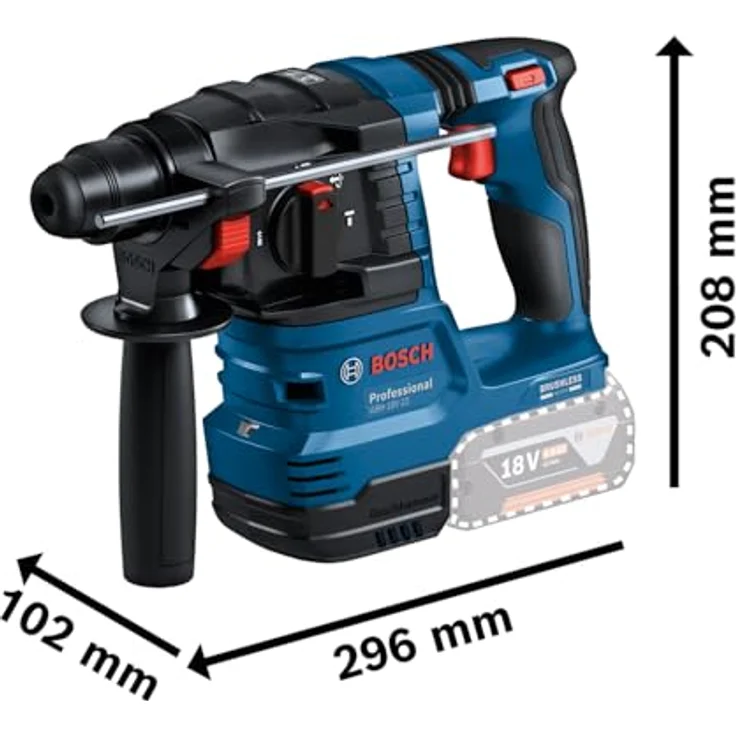 Bosch Combo Kit 18V, gsb 18V-45 & gbh 18V-22, inkl. 2 x 4.0Ah Akkus, Ladegerät, Werkzeugtasche – Bild 2