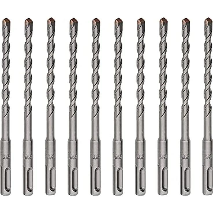 STIER SDS-plus-Bohrer Set, 10 Stück, 160mm Länge, 10mm Durchmesser, Beton & Mauerwerk geeignet