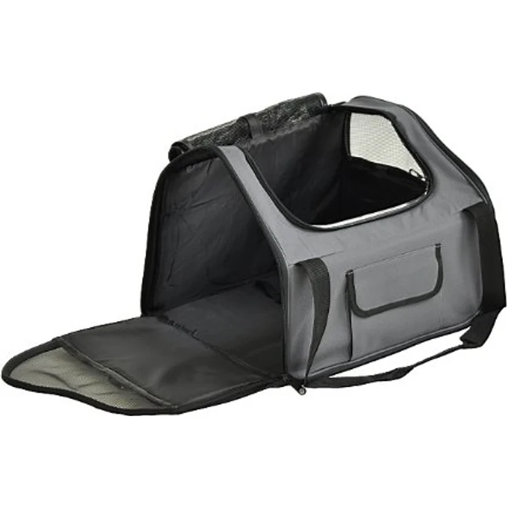 nanook Transporttasche Transportbox für kleine Hunde, Katzen und Nager, Tragetasche Haustier-Rucksack, faltbar, atmungsaktiv, Platz sparend, blau – Bild 5