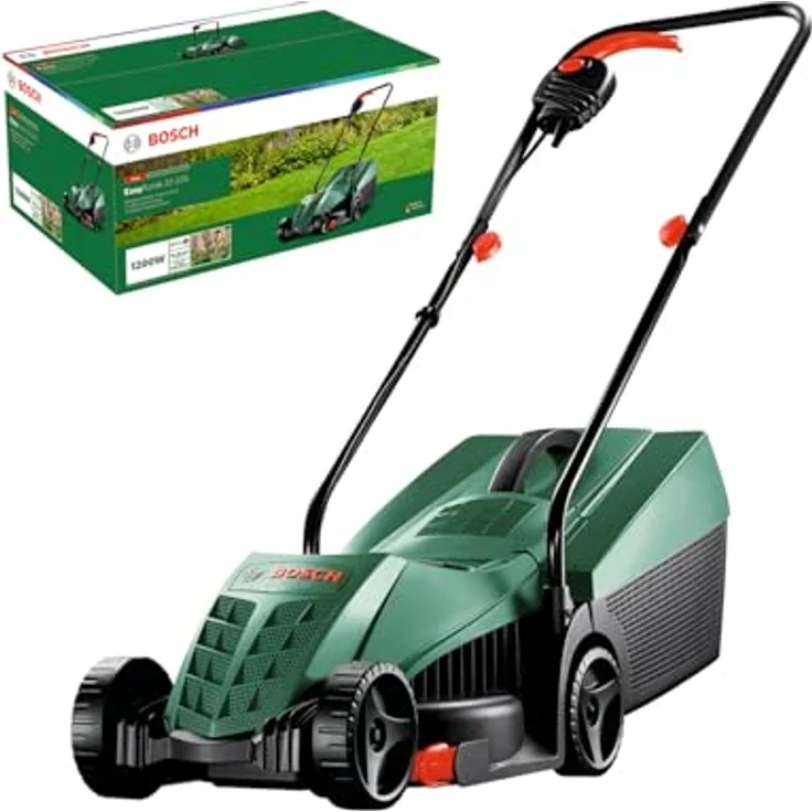 Bosch Home & Garden EasyRotak 32-235, Rasenmäher mit energiefektivem Motor und klappbaren Griffen, Netzbetrieb – Bild 1