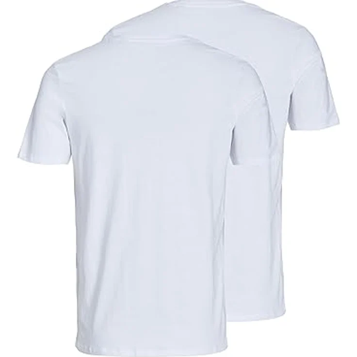 Jack & Jones Basic V-Shirt für Herren, Weiß, aus hochwertigem Jerseystoff, Größe XL – Bild 2