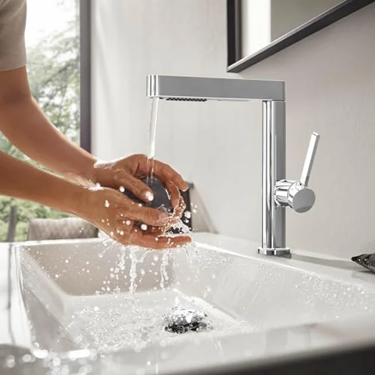 hansgrohe Finoris Spültischarmatur, ComfortZone 230, Pull-out Funktion, EcoSmart, Chrom – Bild 9
