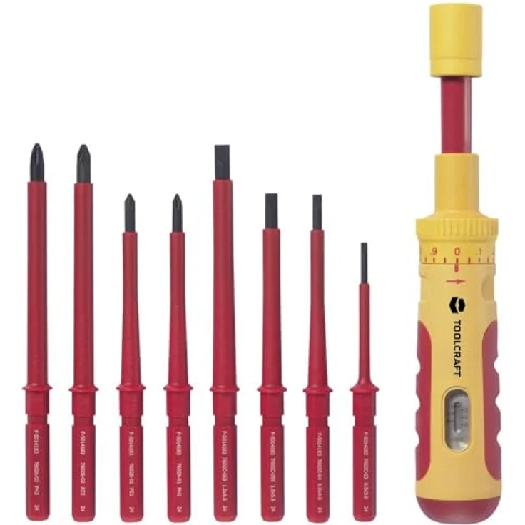 TOOLCRAFT Umsteck-Schraubendreher-Set VDE, 9-teilig, 1~6 Nm, mit Kalibrierungszertifikat, CR-MO-Stahl – Bild 3