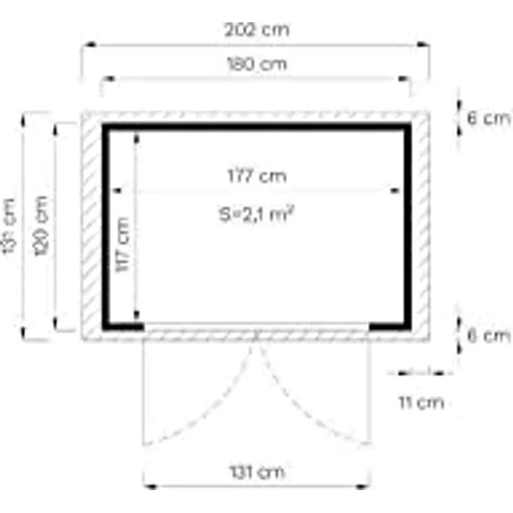 Alpholz Gerätehaus Alisha aus Fichten-Holz | Gartenhaus mit 14mm Wandstärke | Holzhaus inklusive Montagematerial | Geräteschuppen Größe: 202 x 131 cm | Satteldach – Bild 3