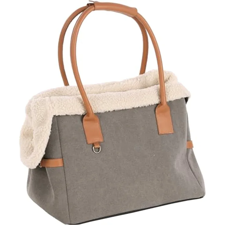 Flamingo Tragetasche KUZCO, braun, Polyester, bis 6 kg, herausnehmbares Innenfutter, wasserdicht ergiebig mit Füßen