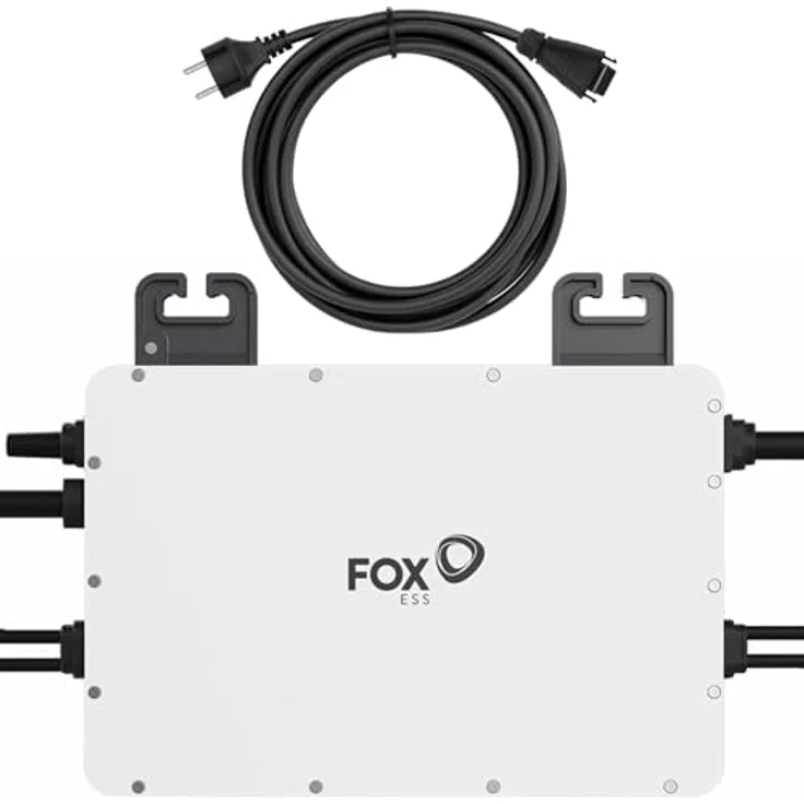 SUNNIVA Fox ESS Mikro-Wechselrichter M1-800-E, 800 W für Balkonkraftwerk, IP67 wetterfest, Plug-&-Play, 2 MPPT, Bluetooth & WiFi, inkl. 5 m Anschlusskabel – Bild 1