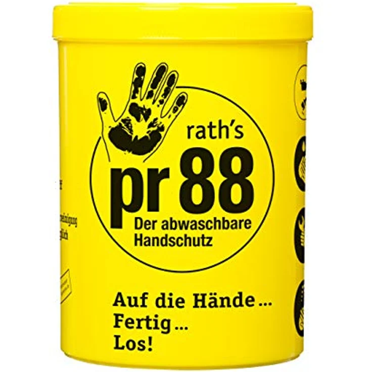 rath's pr88 - abwaschbarer Hautschutz - 1-Liter-Dose - ca. 300 Anwendungen - leichteres Abwaschen von ölig-, fettigem und auch stark haftendem Schmutz – Bild 1