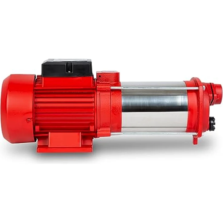 EBERTH WP1-MSW370 Wasserpumpe, mehrstufige Gartenpumpe mit 2400 L/h Förderleistung, 4 bar Druck, 8 m Ansaughöhe, Edelstahlgehäuse – Bild 3