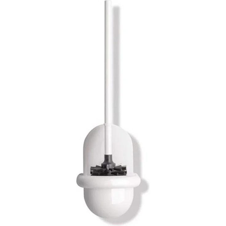 HEWI WC-Reinigungsbürste Hewi WC-Bürstengarnitur Serie 477 Bürstenkopf schwarz Behälter Griff, weiß – Bild 1