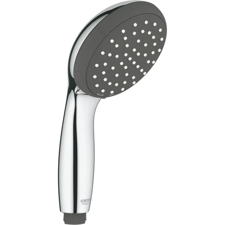 GROHE Vitalio Start 100 - Handbrause (wassersparend, 2 Strahlarten, universale Befestigung, robust), rund, chrom, 27946000