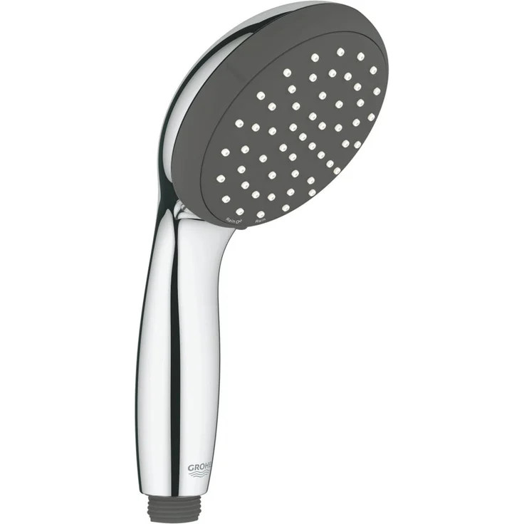 GROHE Vitalio Start 100 - Handbrause (wassersparend, 2 Strahlarten, universale Befestigung, robust), rund, chrom, 27946000 – Bild 1