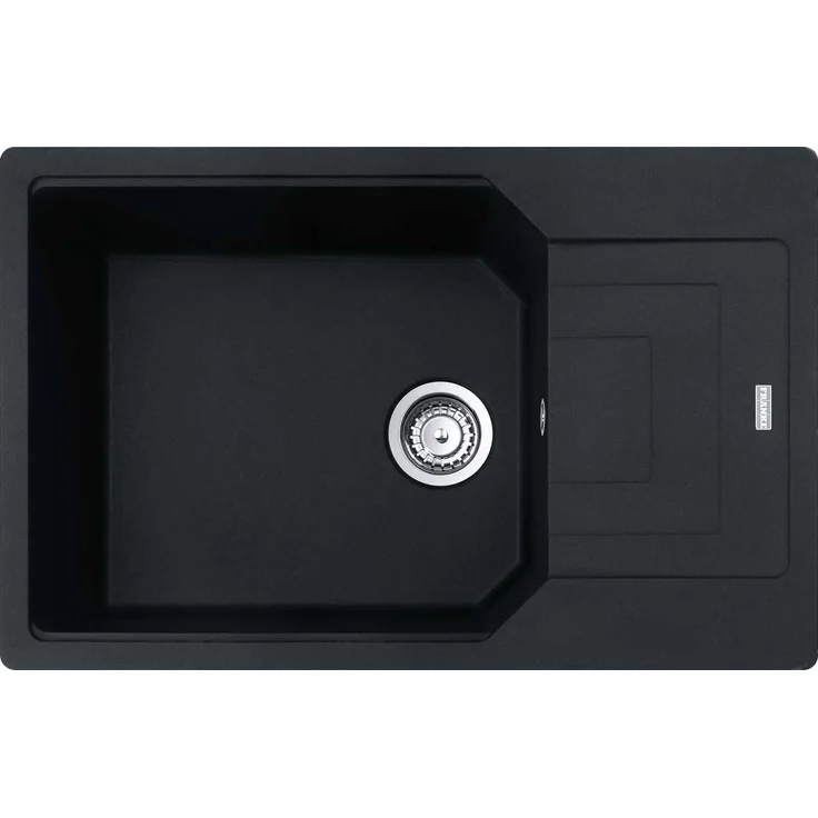 FRANKE Einbauspüle Maris Urban UBG 611-78 XL Black Matt Drehknopf Edelstahl - Reversibel, Black Matt, Flächenbündig, Sanitized® Schutz, für Unterschrank ab 60 cm, 780x500mm – Bild 1
