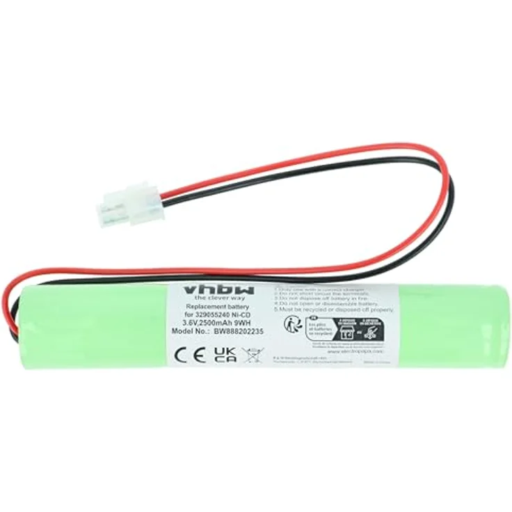 VHBW Akku Ersatz BAES 329055240, 2500mAh, 3,6V NiCd für Fluchtweg- und Notfallbeleuchtung – Bild 3
