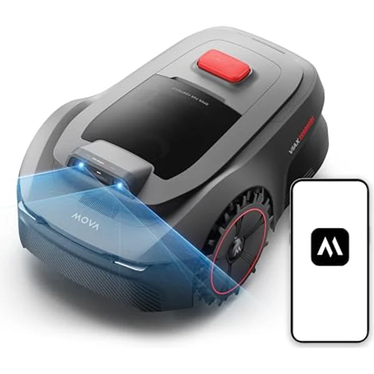 MOVA ViAX 250 Mähroboter, 250 m², UltraEyes™ KI-Dual-Vision, U-Bahnplanung, Hindernisvermeidung, App-Steuerung, 50 min Akkulaufzeit – Bild 2