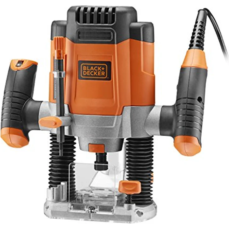Black + Decker KW1200EKA-QS KW1200EKA-QS-Fresadora 1.2000W Con accesorios y maletín, 1200 W, Orange – Bild 2
