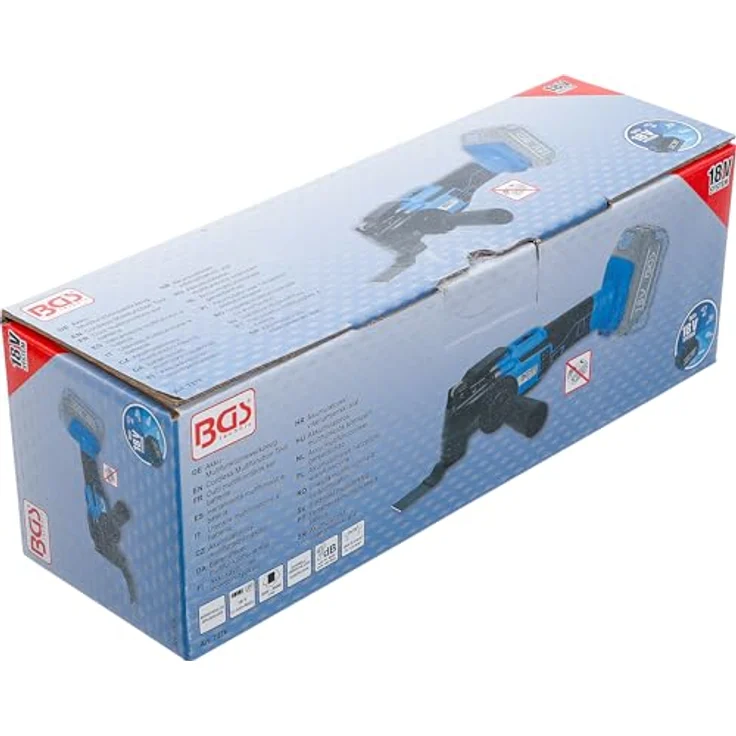 BGS TECHNIC Akku-Multifunktionswerkzeug bürstenlos 18 V, professionelles Oszillationstechnico mit LED-Licht, ohne Akku – Bild 8