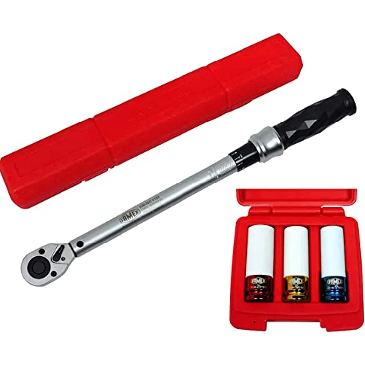 FAMEX Drehmomentschlüssel »10865-3N - PROFESSIONAL«, 40-210 Nm, Set mit Spezialeinsätzen für Radschrauben – Bild 2