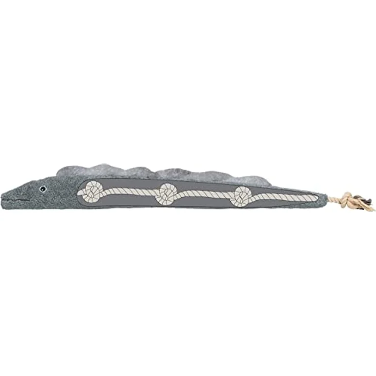 TRIXIE BE Nordic Hundespielzeug, Kuscheltier, geräuschloser Aal Karl aus Plüsch/Tau, 75 cm- 36048 – Bild 2
