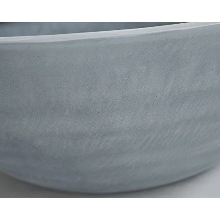Elegant Einrichten Pflanzkübel Fiberglas Schale Rund, D46xH16cm, Grau, UV-beständig und frostsicher – Bild 5