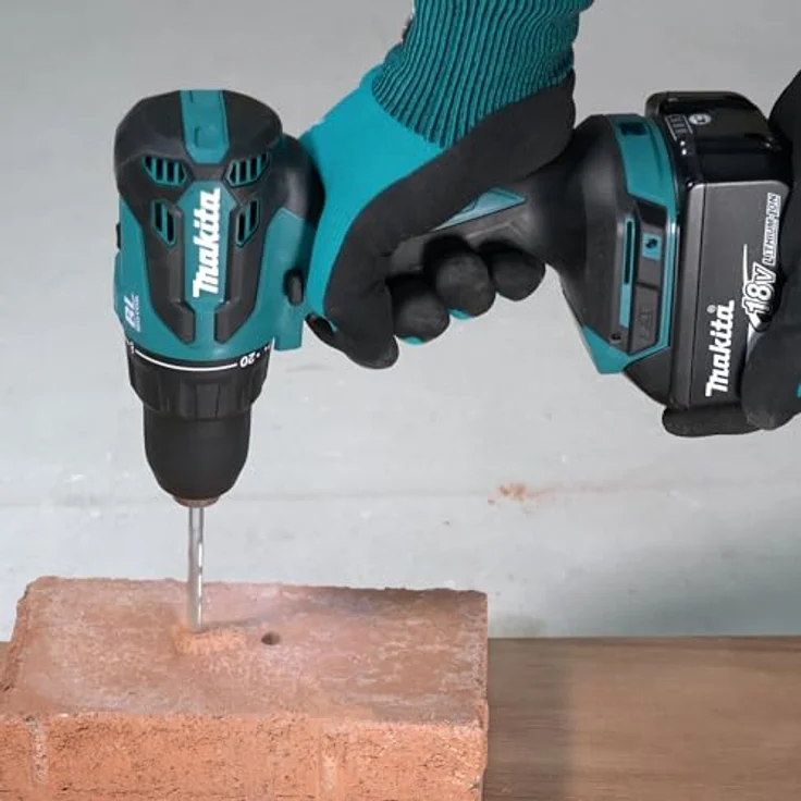 Makita DHP490RFX3, Akku-Schlagbohrschrauber mit bürstenlosem Motor, 20 Drehmomentstufen, Holzbohrleistung bis 38 mm, Stahlbohrleistung bis 13 mm, nur 1,4 kg – Bild 15