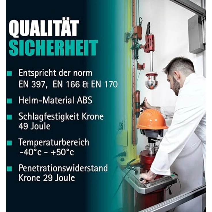 EVO VISTALENSTM Sicherheitshelm mit integrierter Schutzbrille - Weiß-Smoke (JSP AMB170-005-F00) – Bild 12