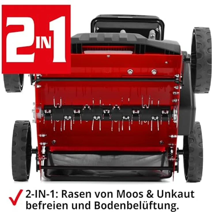 Hecht Benzin-Vertikutierer 5645, 2in1 Rasenlüfter mit 40 cm Arbeitsbreite, 5,8 PS, 15 Messer und 26 Federkrallen – Bild 3