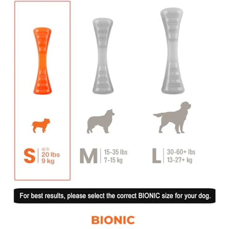 Bionic Urban Stick, extrem widerstandsfähiges Hundespielzeug mit Leckerli-Taschen, schwimmfähig, 20cm, für Hunde bis 9kg – Bild 2