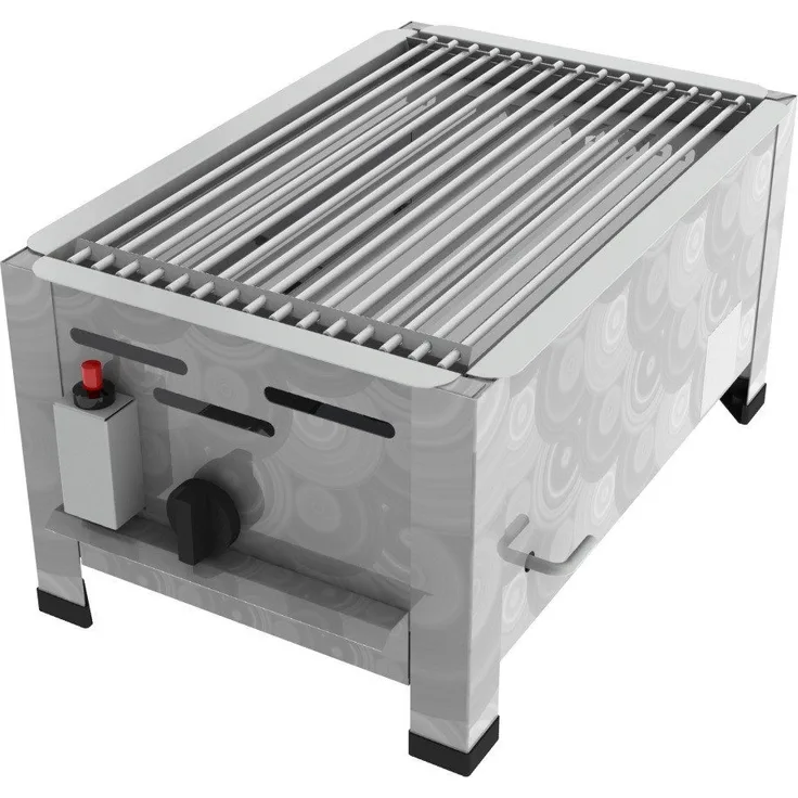 ChattenGlut Gasgrill ChattenGlut Gastrobräter 4,5kW mit Einzelne Edelstahlstäbe als Rost, BxTxH: 340x530x270 cm, Edelstahlausführung aus Hessen Germany, geringer Gasverbrauch und Piezozündung
