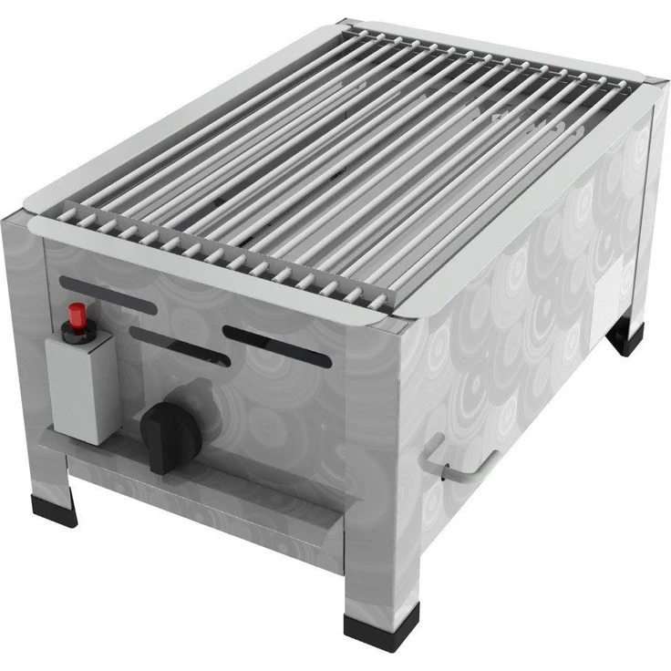 ChattenGlut Gasgrill ChattenGlut Gastrobräter 4,5kW mit Einzelne Edelstahlstäbe als Rost, BxTxH: 340x530x270 cm, Edelstahlausführung aus Hessen Germany, geringer Gasverbrauch und Piezozündung – Bild 1