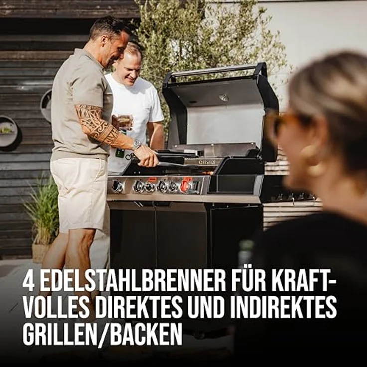 Enders Gasgrill UNIQ 4 IK Cruster mit CRUSTERÂ®- 800 Â°C Backburner, 800°C Hochleistungshitzezone und SWITCH GRID™, schwarz – Bild 3