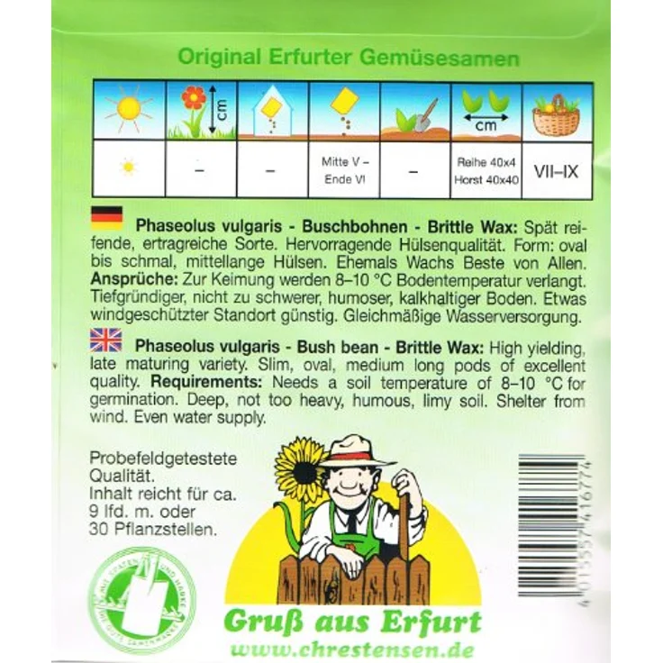N.L. Chrestensen Buschbohnen, Brittle Wax – Bild 3