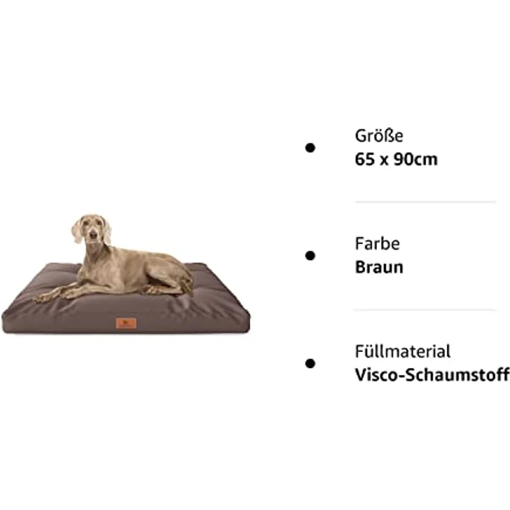 Knuffelwuff Hundekissen Gatsby aus Oxford-Gewebe 65x90cm Braun – Bild 5