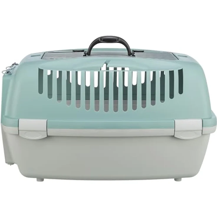 TRIXIE Tiertransportbox Transportbox Capri 3 Open Top hellgrau/salbei für Katzen – Bild 4