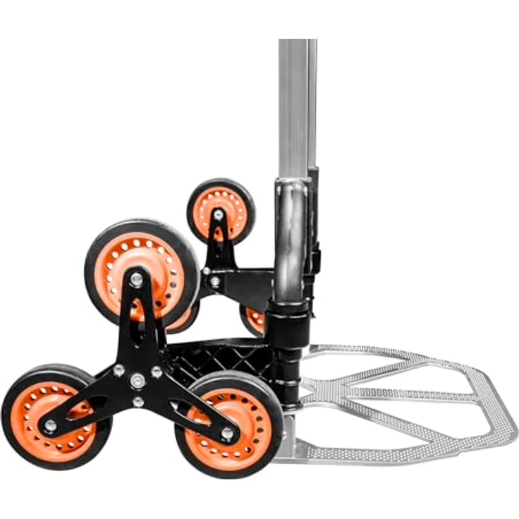 Brüder Mannesmann Werkzeuge Sackkarre Brüder Mannesmann M00946 Treppenkarre klappbar Stahl, Kunststoff Tra, Transportkarre mit stabiler Aluminiumkonstruktion und automatisch ausklappbaren Vollgummirädern – Bild 4